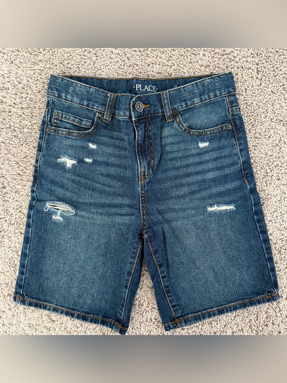 Boys Distressed Denim Shorts